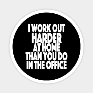 Working Out From Home Funny Workout At Home Magnet